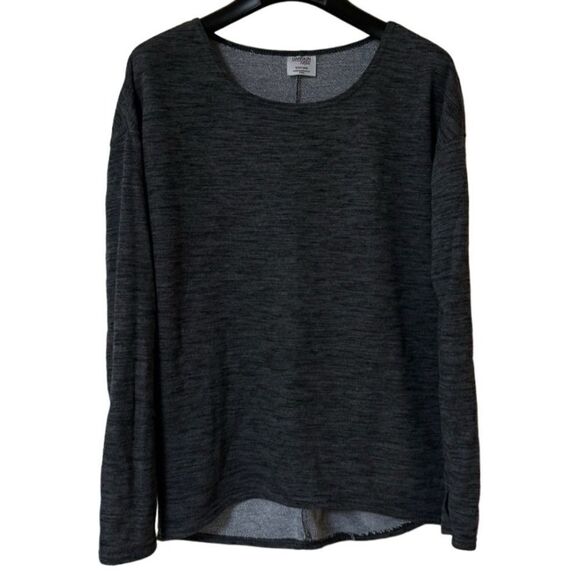 Danskin Now Women’s Heather Gray Long Sleeve Scoop Neck Shirt Sz S (4-6) - Picture 1 of 11